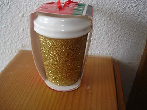 Primary image for Starbucks 2018 Gold Glitter Cup Holiday Christmas Tree Ornament