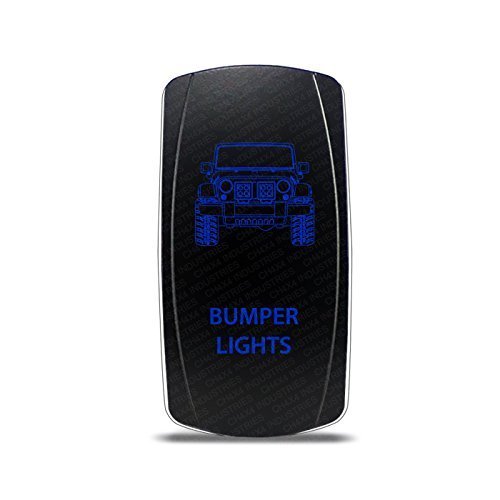 CH4x4 Rocker Switch Jeep Wrangler JK Bumper Lights Symbol - Blue LED