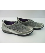 Croft &amp; Barrow Women&#39;s 10 M Dana Shoes Silver Leather Elastic Slip On Sn... - $24.70