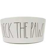 Dog Bowl Large Christmas DECK THE PAWS Rae Dunn Pet Ivory Red NEW Magenta - $36.62