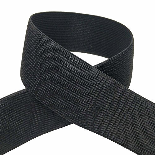 Knit Elastic 1.5 Inch Wide Black Heavy Stretch High Elasticity Knit ...