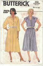 Butterick 3058 Easy Top and Flared Skirt Pattern 1980s Misses' Sz 14 16 18 Uncut - $11.75