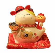 Black Temptation 4 inches Japanese Lucky Cat Ceramic Maneki Neko Piggy B... - $29.41