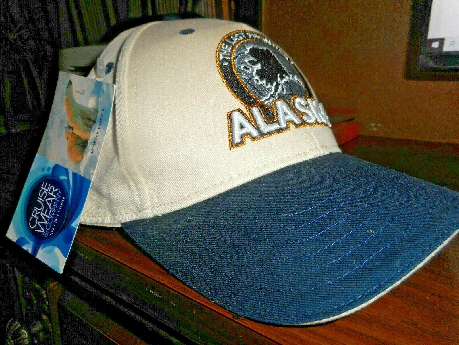 Alaska The Last Frontier Est 1959 Tan Beige Hat Embroidered Logo Cruise Wear Co