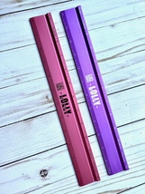 12" Aluminum Safety Ruler / Custom Lolly Palooza Logo. Pink / Black image 2