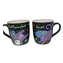 Cat Cobalt Navy Blue Coffee Mugs The Animal Rescue Funny Crazy Cat Lady ... - $20.74