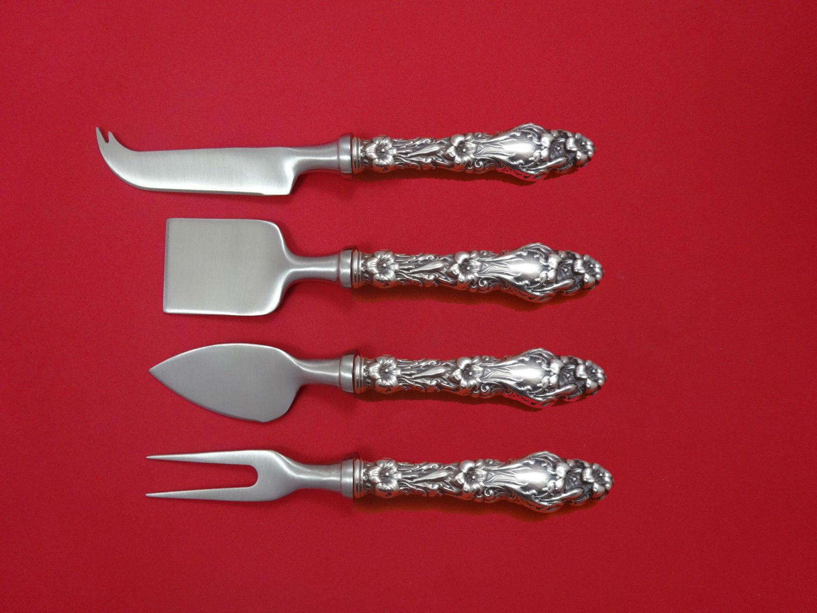 Primary image for Lily by Whiting Sterling Silver Cheese Serving Set 4 Piece HHWS  Custom