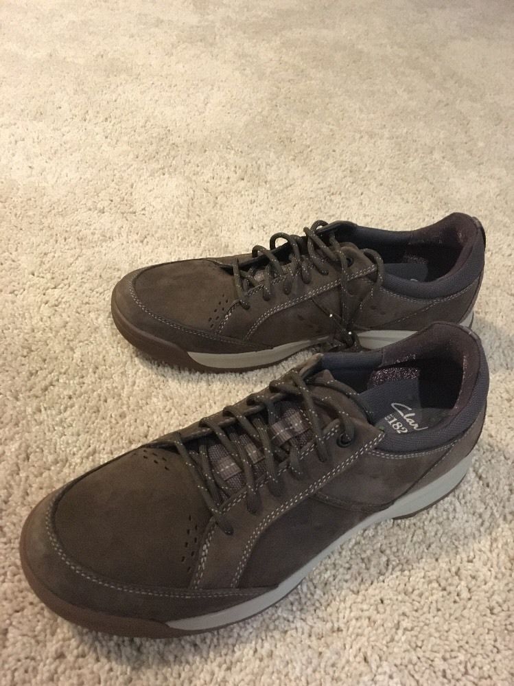 Clarks 1825 Brown Leather Laced Sneakers and 50 similar items