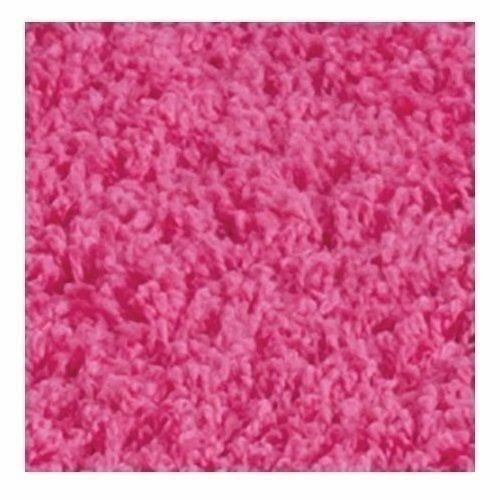 Solid Pink Shag Carpet Area Rug Plush Indoor Mat Stain Resistant 3 x 5