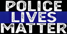Police Lives Matter Thin Blue Line Distressed Decal Bumper Sticker - $4.44