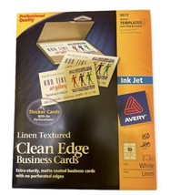 Avery Linen Texture True Print Business Cards, Inkjet, 2 X 3 1/2 Linen W... - $11.88