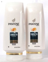 2 Bottles Pantene 24 Oz Smooth & Sleek Fights Frizz For 48 Hours Conditioner