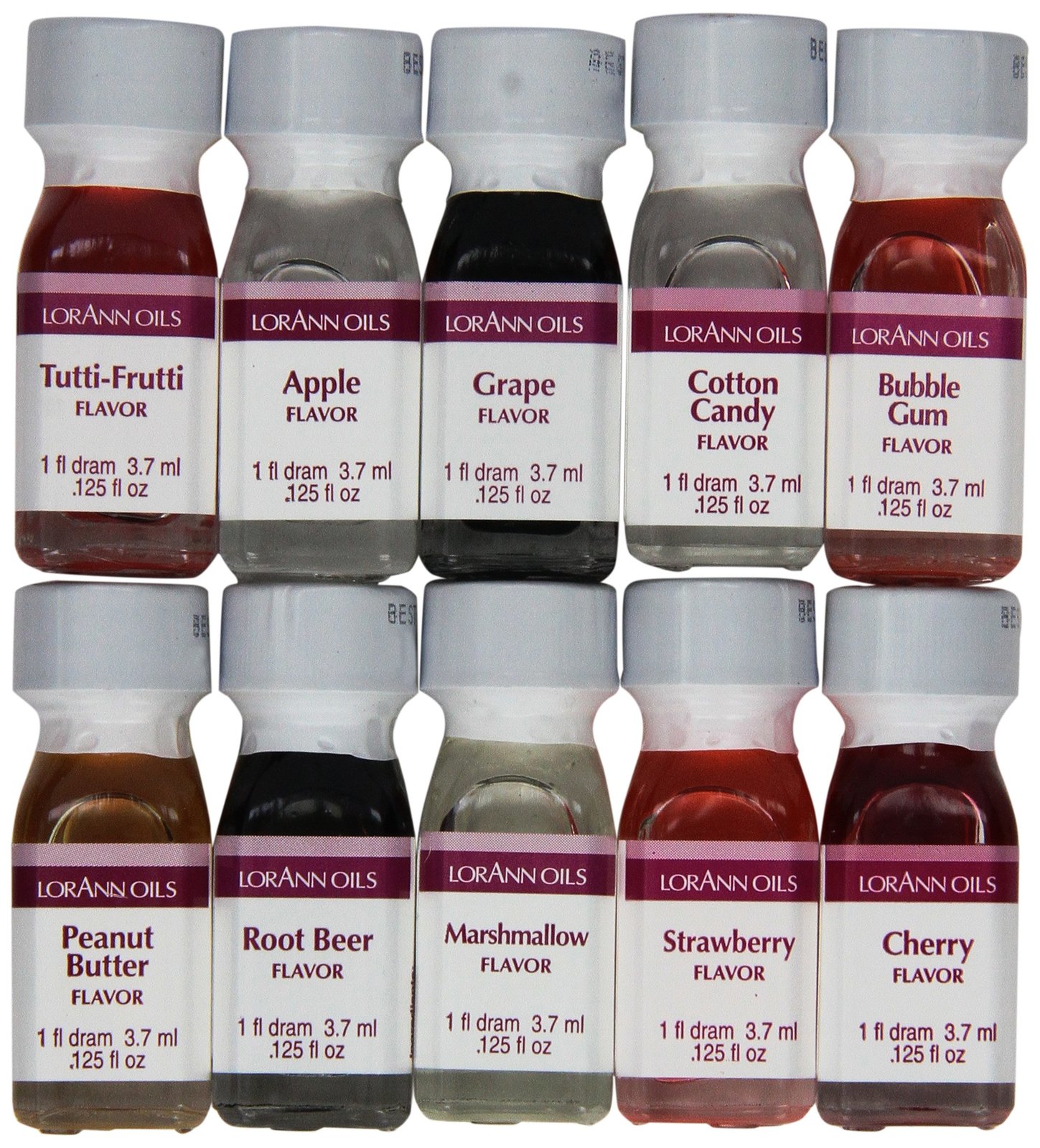Lorann Oils Popular Flavors Variety Dram Size Bundle (10 Pack) Includes