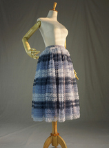 Women Tiered Midi Tulle Skirt Gray Layered Tutu Skirt Holiay Tulle Skirt Custom  image 4