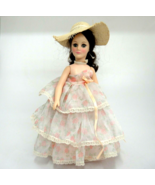 Effanbee 1981 Bridesmaid Doll 13&quot; Layered Ruffled  Strapless Dress Straw... - $17.81