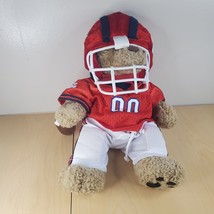 BUILD A BEAR Plush Brown Bear  in Red Football Jersey Outfit Helmet. *CUTE* - $17.66