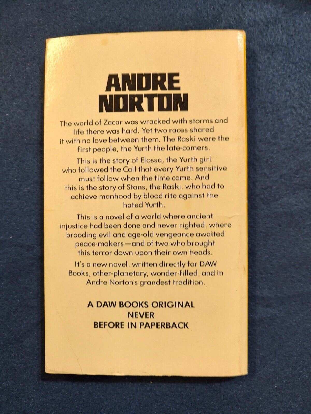 Yurth Burden by Andre Norton (1978, Mass Market) - Books