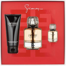 Givenchy L'interdit Perfume 3.4 Oz Eau De Parfum Spray 3 Pcs Gift Set image 5