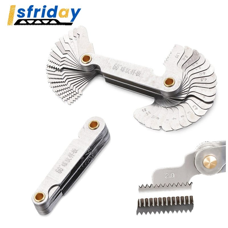 Screw Pitch Gauges 55/60 Degree Metric Inch Thread Gauge Gear Tooth