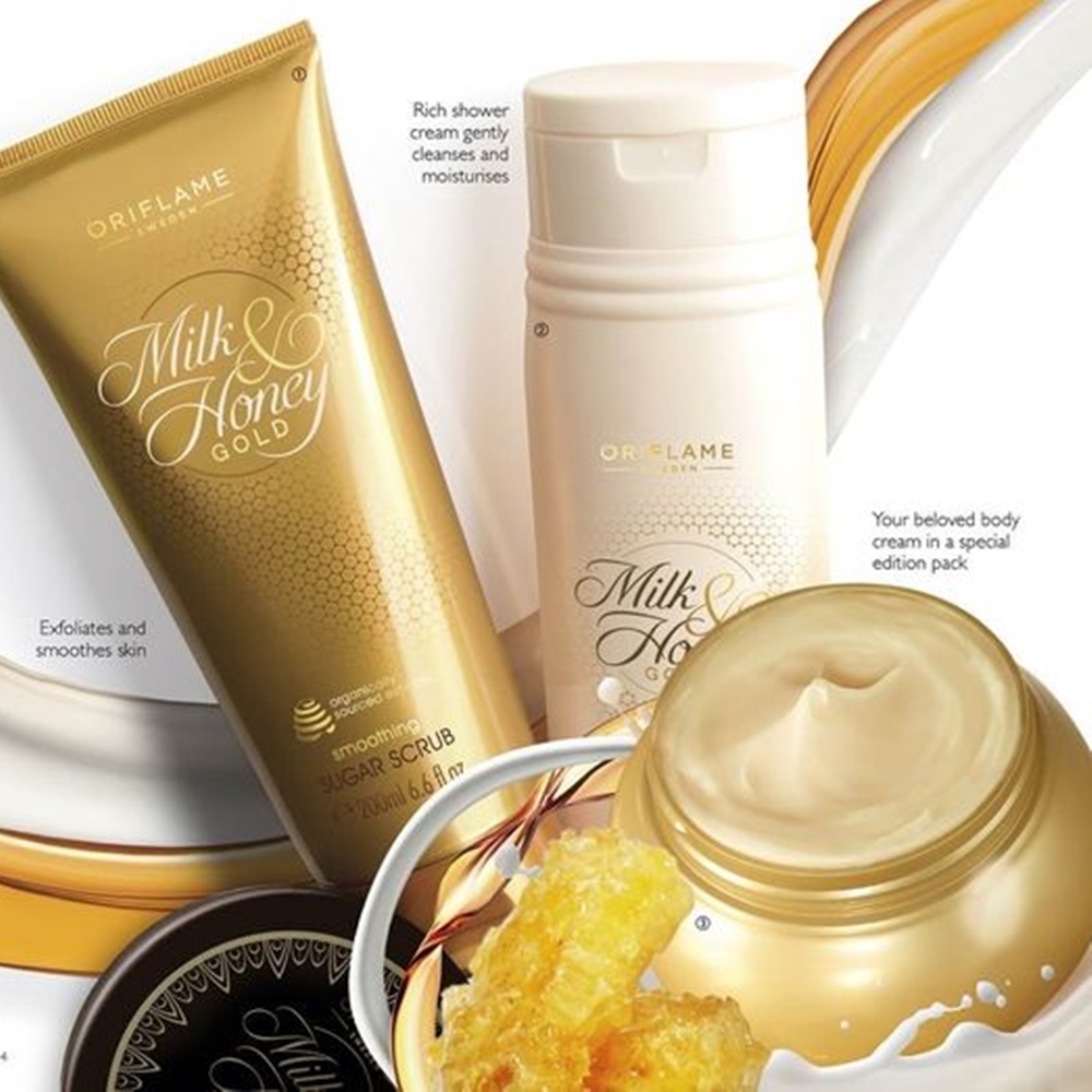 Milk And Honey Gold Smoothing Sugar Scrub 200 Ml Luxury Organic Oriflame