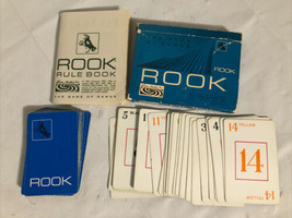 Vtg Rook Card Game Parker Brothers 1968 Blue Edition Complete. Instructions Box - $14.50