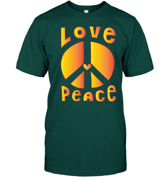 PEACE SIGN LOVE T Shirt 60s 70s Tie Dye Hippie Costume Shirt - T-Shirts ...
