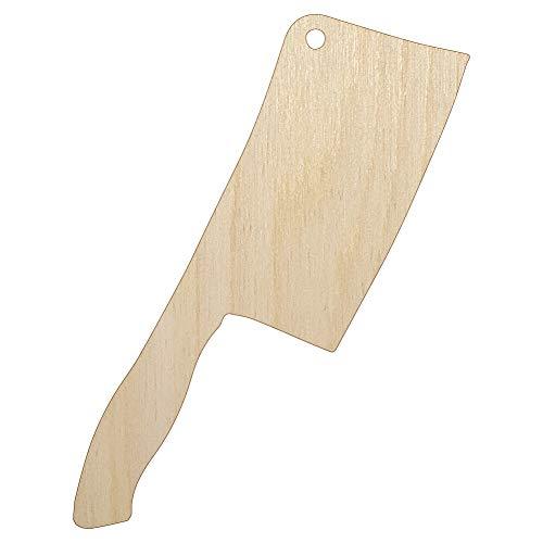 Butcher Knife Cooking Unfinished Wood Shape Piece Cutout for DIY Craft Projects