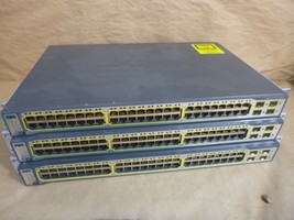 LOT OF 3 Cisco WS-C3750-48TS-S V05 (  NETWORK SWITCH  )   48 Port Switch... - $560.01