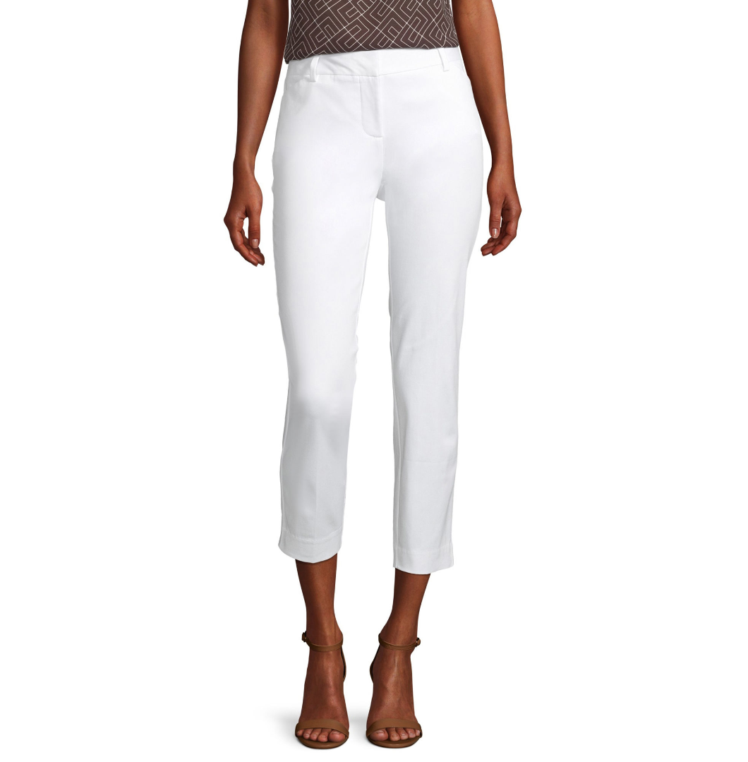 Worthington Regular Fit Ankle Pant Size 6, 16P New Msrp $44.00 White ...