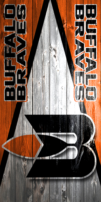 CUSTOM VINYL Cornhole Board DECAL/ Buffalo Braves Triangle