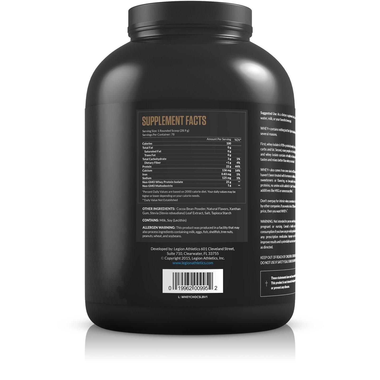 Legion Whey Chocolate Protein Powder Dietary Supplements