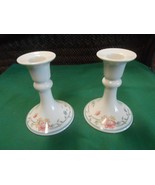 Beautiful LENOX &quot;Country Cottage Courtyard&quot; CHINASTONE  ..Pair CANDLE HO... - $32.26
