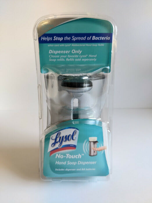 Lysol No Touch Hand Soap Dispenser Stainless Look Batteries Included