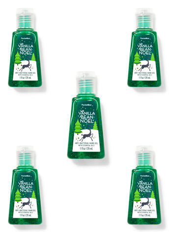 Bath & Body Works Vanilla Bean Noel PocketBac Anti Bacterial Hand Sanitizer x5