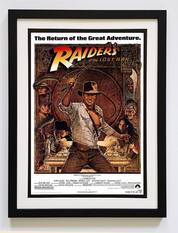 Indiana Jones Poster Framed Many Sizes available - Posters &amp; Prints