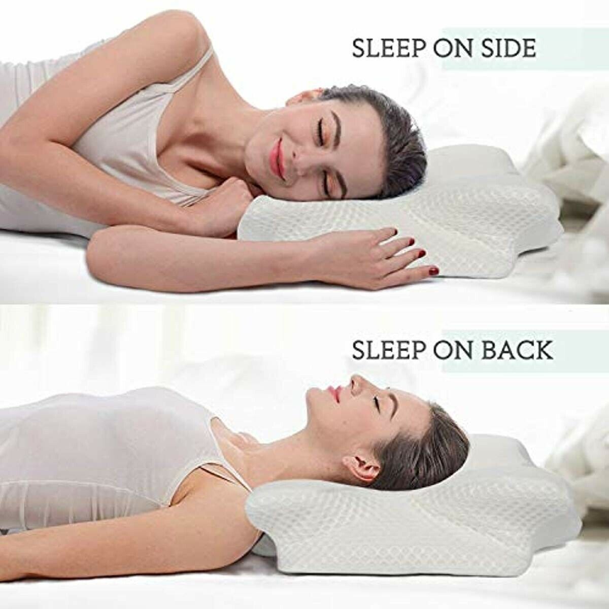 Coisum Back Sleeper Cervical Pillow Memory Foam Pillow for Neck and