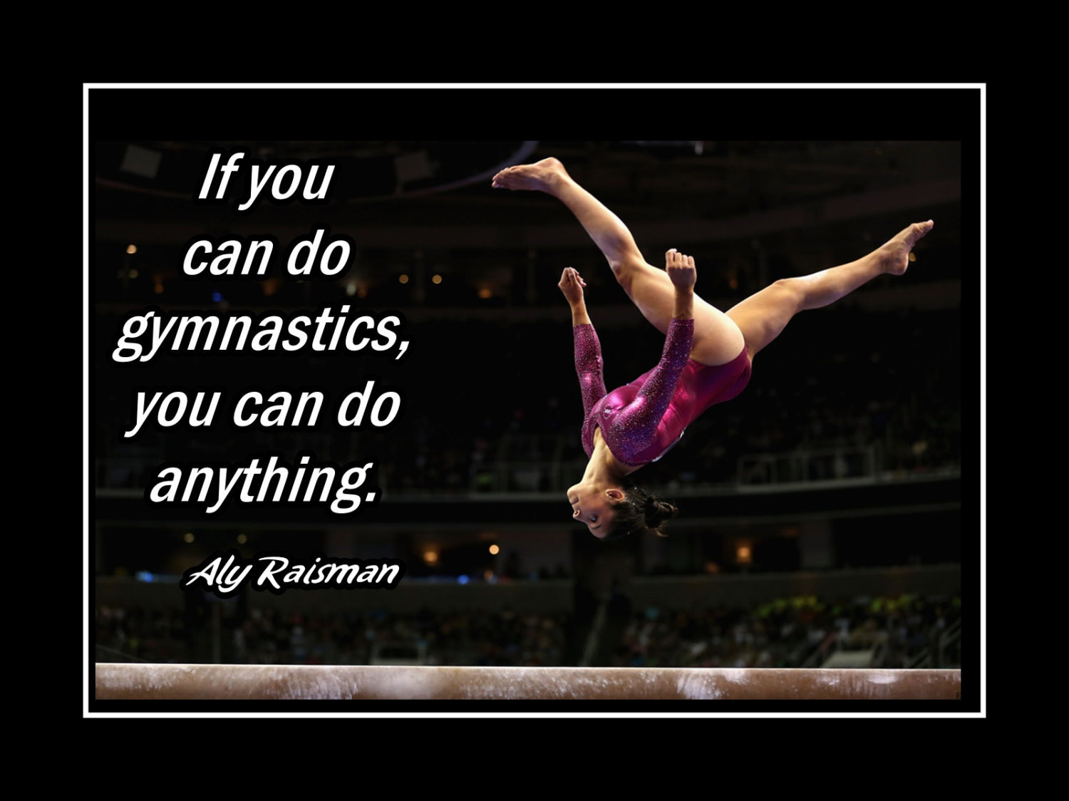 Aly Raisman Gymnastics Quote Poster Print Inspirational Wall Art Gift ...