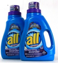 2 Ct All With Stainlifters 50 Oz Exhilarating Lavender 33 Loads Liquid Detergent