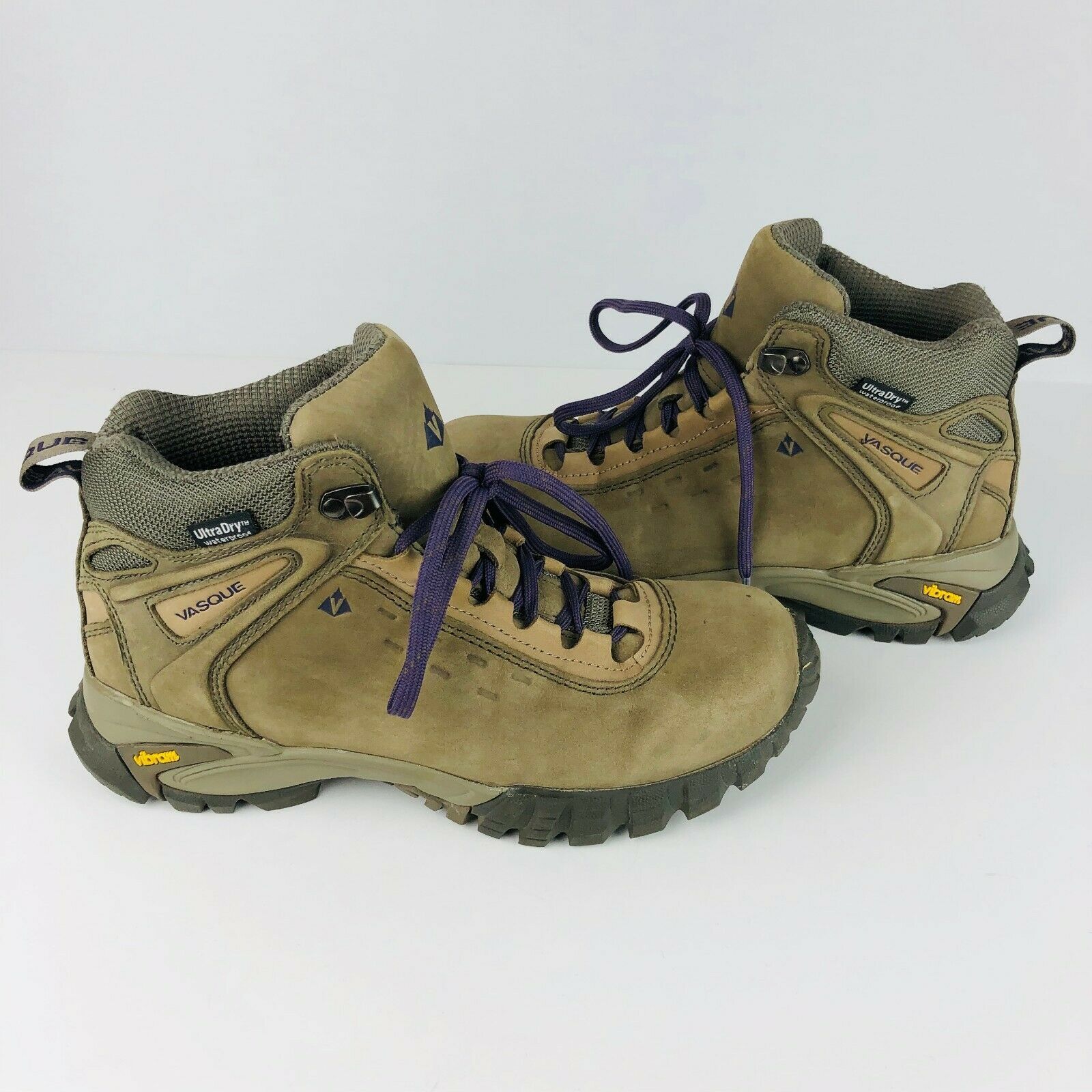 Vasque Womens Talus Mid Ultra Dry Hiking Boots 8.5 Nubuck Leather Tie ...