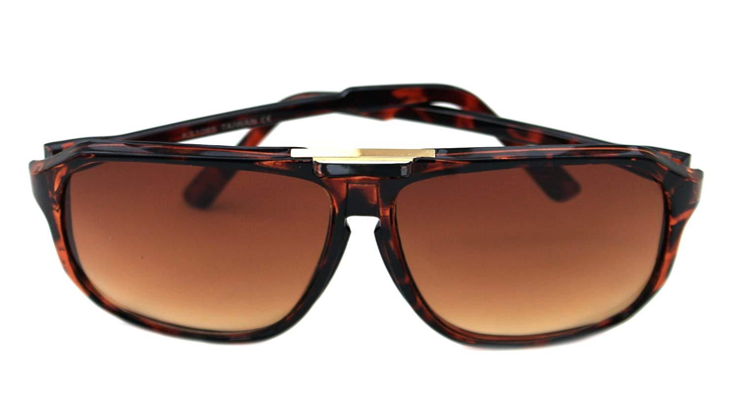 Mens Hip Hop 80s Gazelle Vintage Sunglasses Grandmaster Large Square Shape Hip Sunglasses 