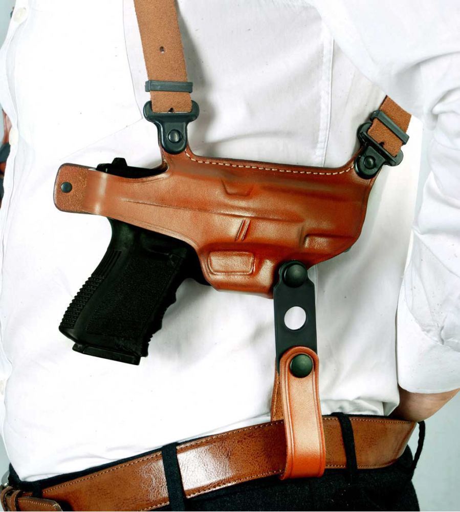Leather Horizontal Shoulder Holster CZ 75 Shadow 2 9mm 4.89" BBL 1311 Holsters