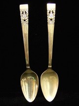 2 Oneida Community Coronation Spoons 6&quot; 1936 Beveled Silver Plate - $8.45