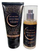 INTO THE NIGHT Bath &amp; Body Works Travel Set Fragrance Mist Body Cream 2.... - $21.39