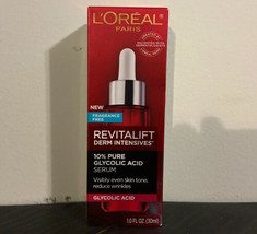 L&#39;Oreal REVITALIFT DERM INTENSIVES 10% Pure Glycolic Acid SERUM 1.0 fl oz - $12.86
