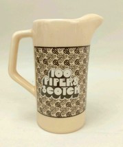 Vintage 100 Pipers Scotch Pitcher Mug Seagrams Distillers Co 86 Proof Ba... - $19.79