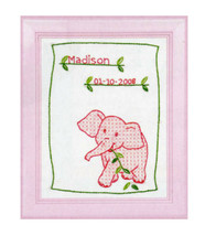 Jack Dempsey Needle Art Elephant 8in x 10in Sampler - $4.46