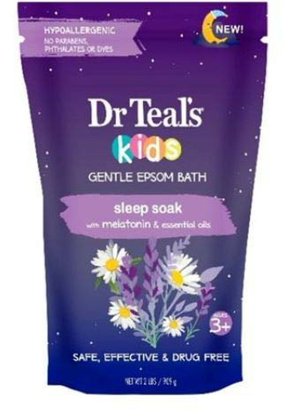 Dr Teal's Kids Gentle Epsom Bath Sleep Soak with Melatonin & Essential