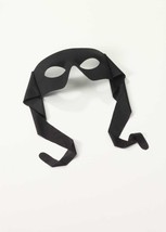 Black Venetian-Style Masquerade Half Mask with Ties - New & Sealed - $7.99