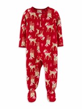 Child of Mine by Carter's Baby Girl Sleeper Reindeer Size NB (R-L) - $13.89