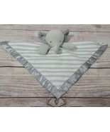 Cloud Island Plush Elephant Lovey Security Blanket Gray White Stripe 13&quot;... - $11.63